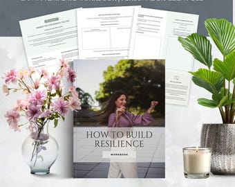 Build Resilience Workbook, Coping Skills, Self-Care, Personal Growth (Canva Template)