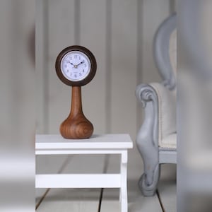 Desk Clock, Table Clock, Handmade Wood Clock, Wood Table Clock, Wood Desk Clock, Office Desk Clock, Living Room Clock, Housewarming Gift