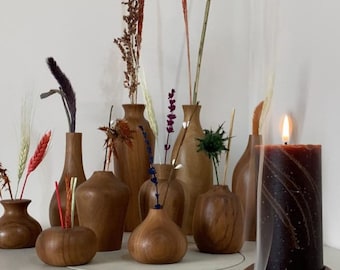 Minimalist Wood Vase Sets, Vase for Dried Flower (Free Shipping)
