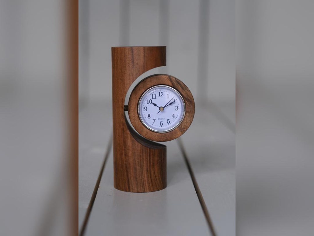 Modern Table Clock, Decorative Wood Clock, Wood Art, Clock, Handmade ...