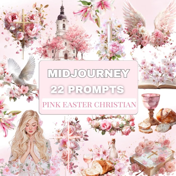 Easter Christian Midjourney Prompts: 22 Watercolor Spring Scenes