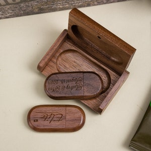 Holz-Hochzeits-USB-Stick mit Box Case 3.0 Erinnerungsbox Bild 2