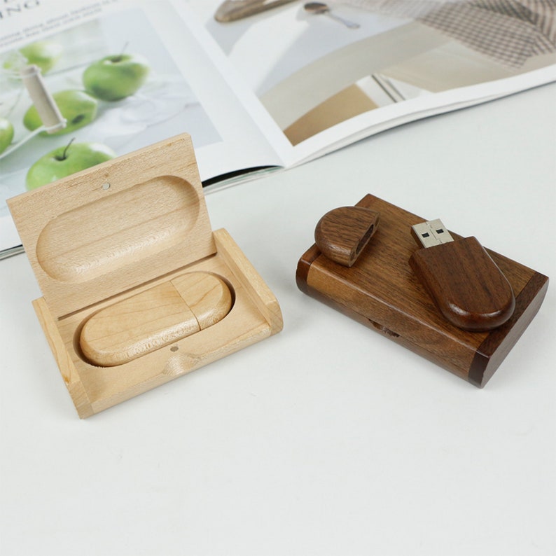 Holz-Hochzeits-USB-Stick mit Box Case 3.0 Erinnerungsbox Bild 9