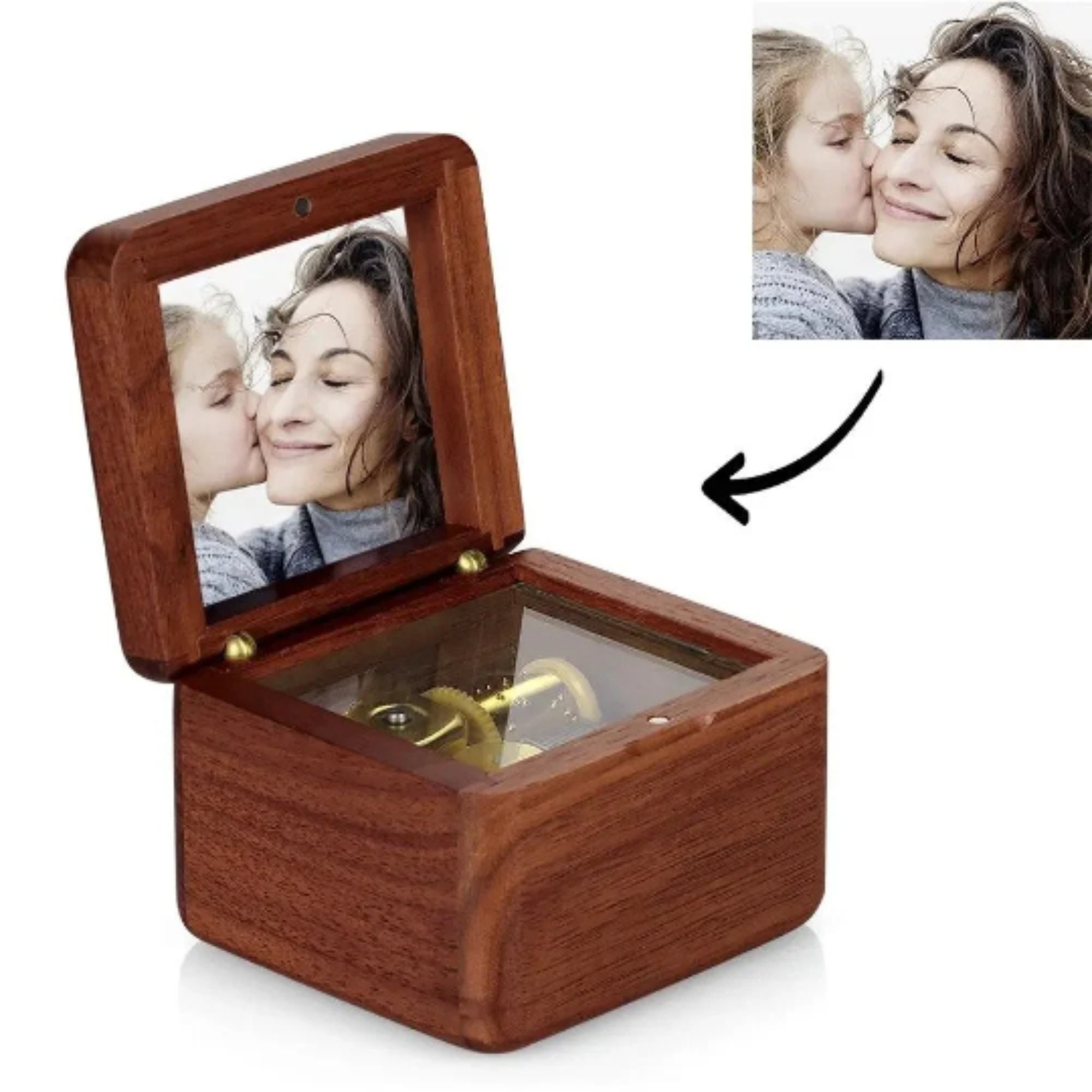 Personalized Wooden Music Box Custom Music Box Vintage Heart Music Box ...