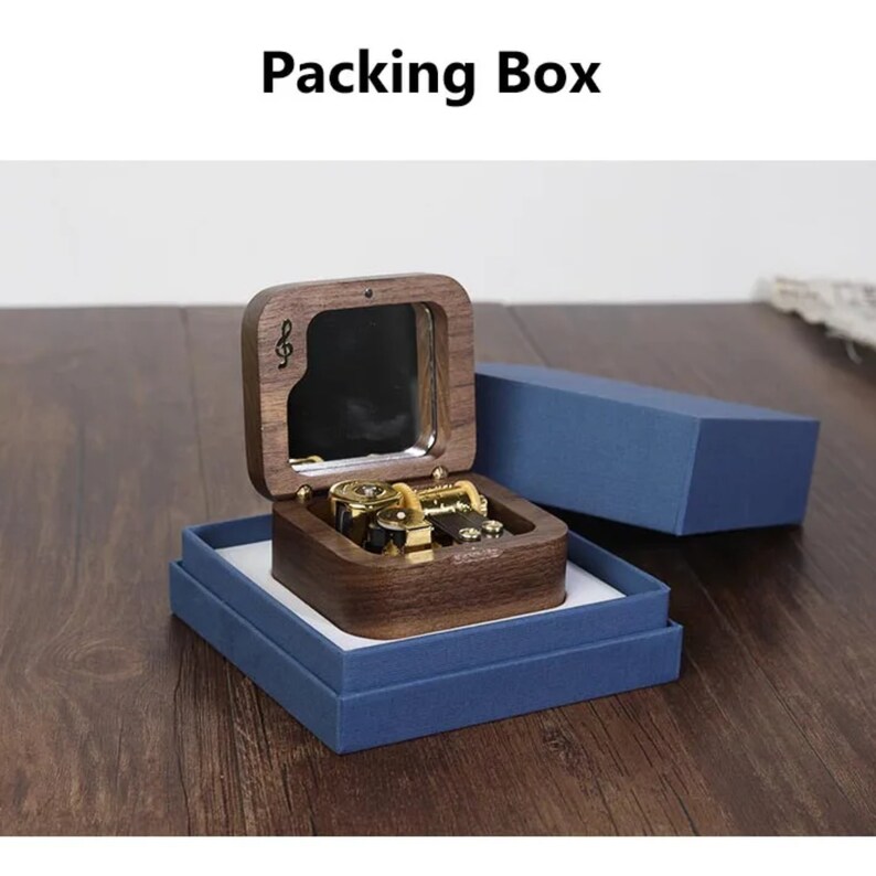 Wooden Glass Music Box Custom Classical Music Box Engraved Heart Music Box Valentine Gift Couple