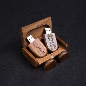 Holz-Hochzeits-USB-Stick mit Box Case 3.0 Erinnerungsbox Bild 10