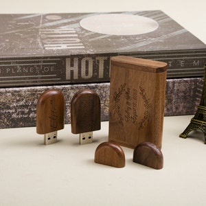 Holz-Hochzeits-USB-Stick mit Box Case 3.0 Erinnerungsbox Bild 4