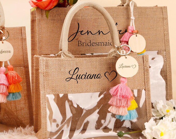 Personalized Tote Bags With Scarf,bridesmaid Burlap Tote Bags,wedding Gift Bag With Name Scarf,bachelorette Party Bags,gifts For Girlfriends