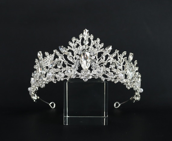 Couronne Mariage De Luxe Cristal Haute Qualité Diadème Royal