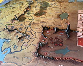 Mountains with integrated cities and towers for War of the Ring