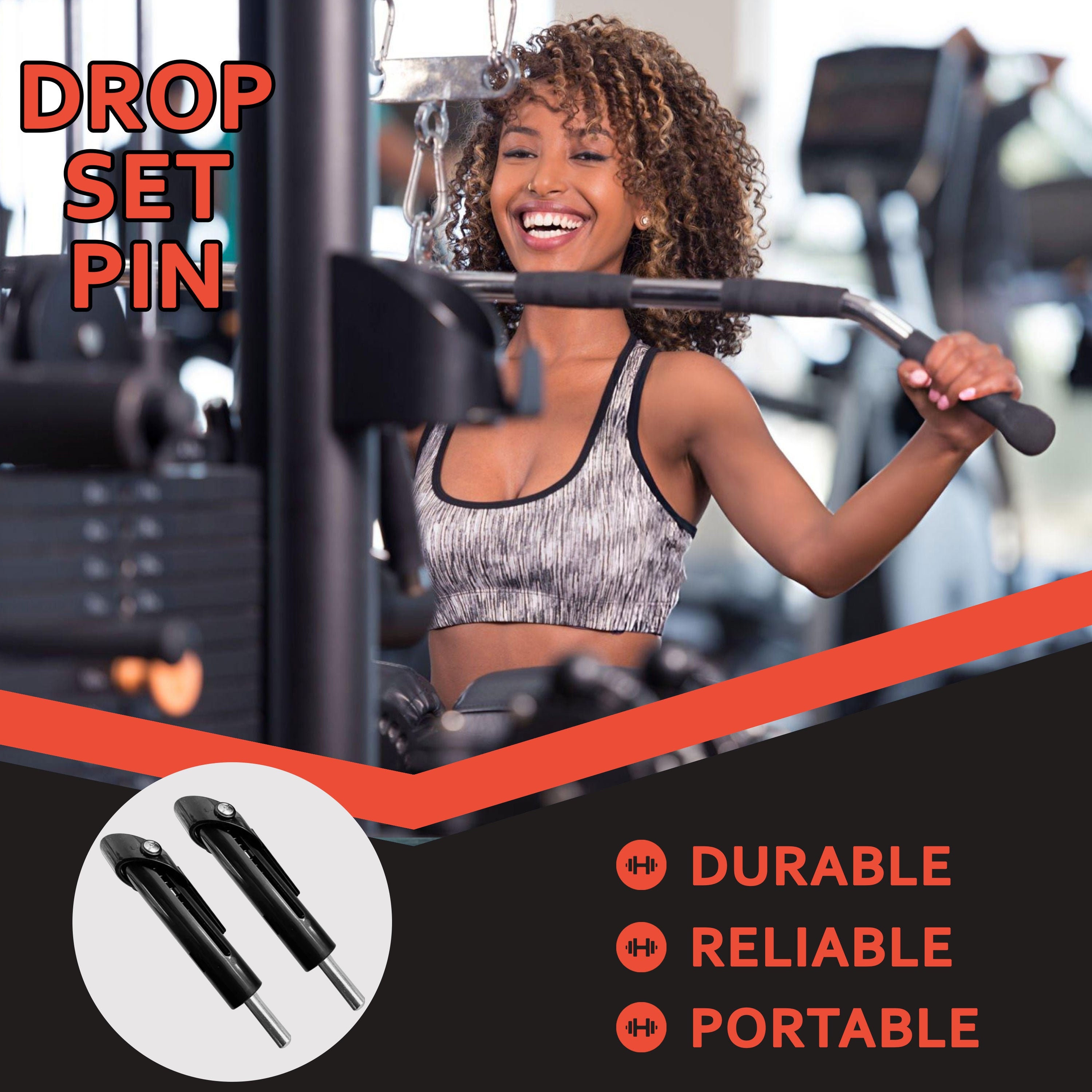 Drop Set Pins Gym Decrease Weight Stack Pins High Performance Fitness  Equipment for Weight Training 
