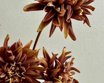 Artificial Dahlia Flower, Real Touch Faux Dahlia Stem 20"