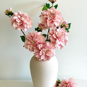 Silk Dahlia Stem: Realistic Faux Floral Home Decor (24&quot;)
