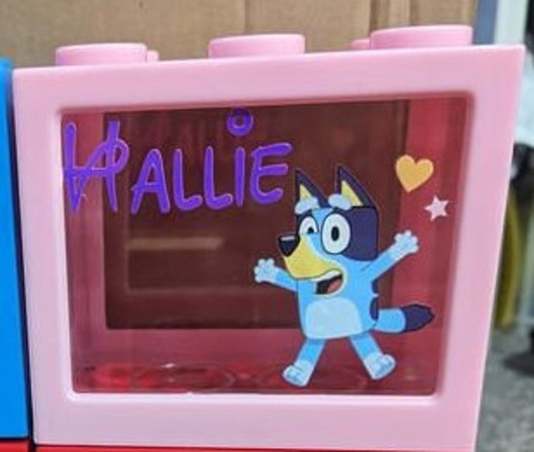 Lego Personalised Bluey Money Box Lego Box Piggy Bank Etsy UK