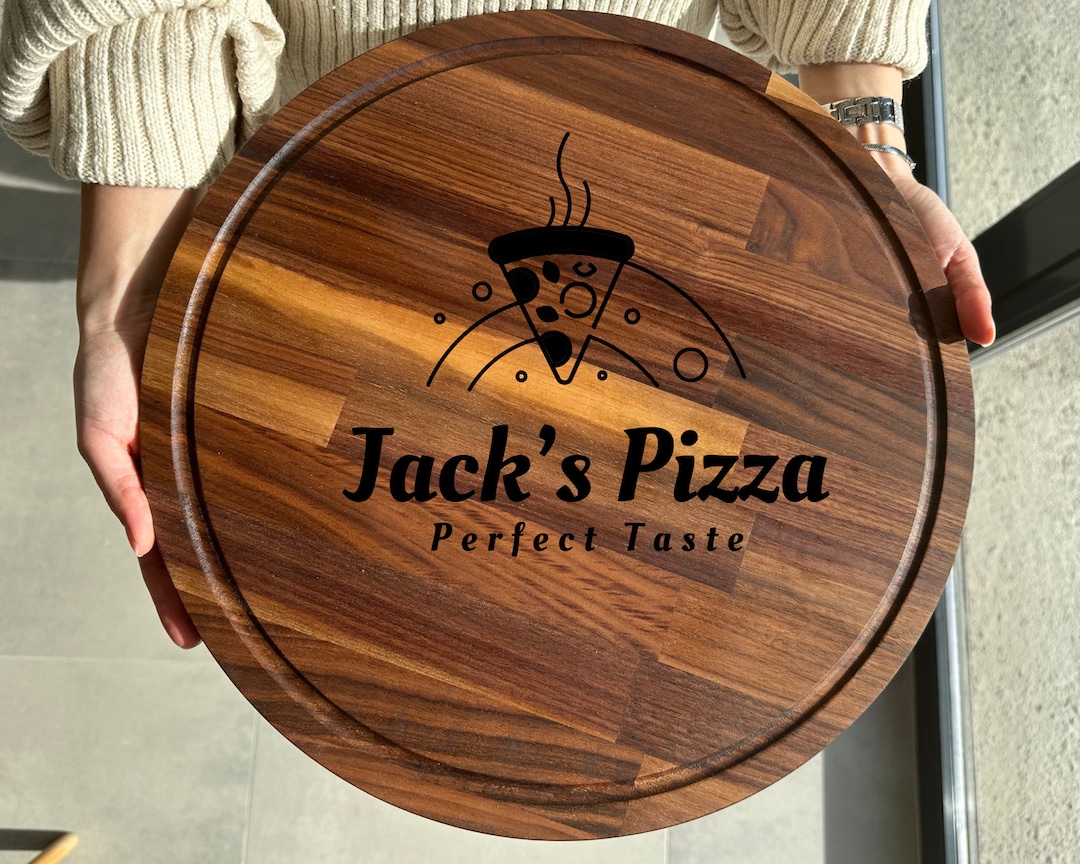 Personalized Pizza Board, Pizza Cutting Board, Wooden Pizza Board, Large Pizza Board, Gift for ...