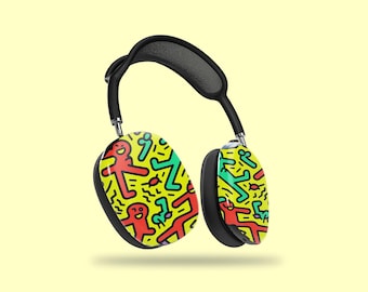 Keith Haring Style AirPod Max Case: Abstract Geometric Design