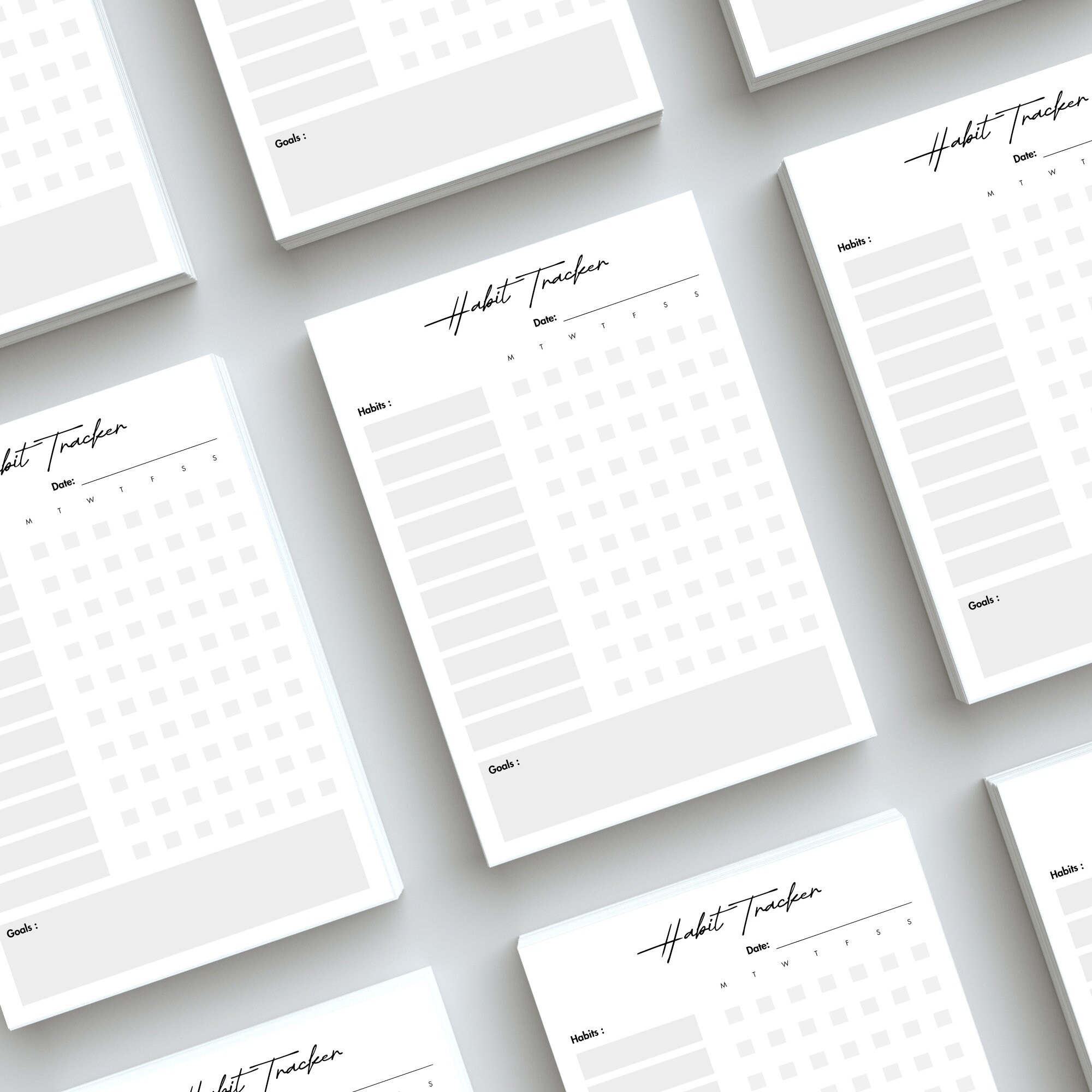 Weekly Habit Tracker Printable 7 Day Habit Tracker Habit Tracker ...