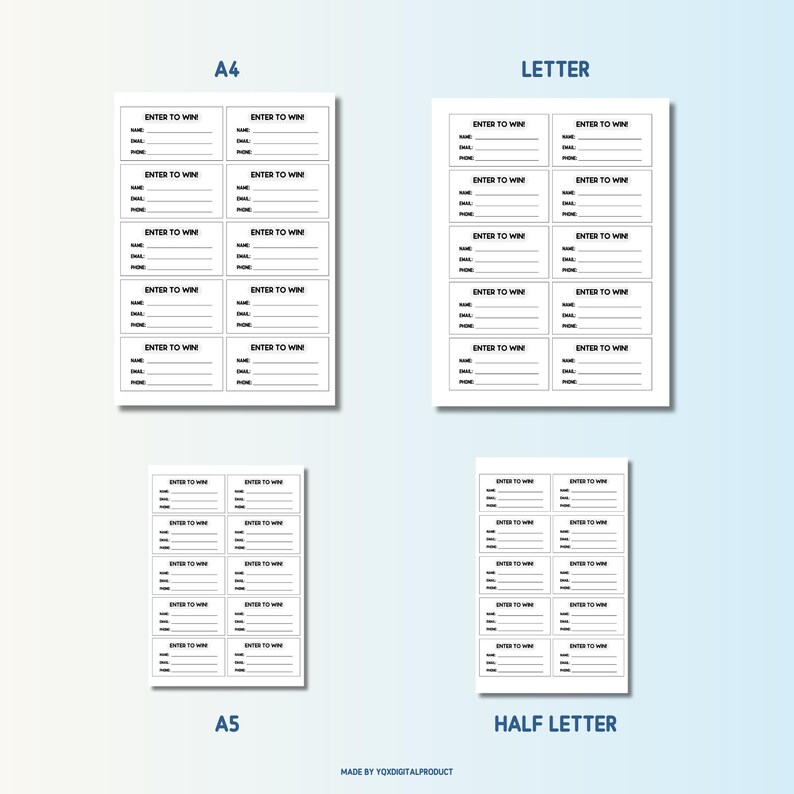 Printable Raffle Tickets | Enter to Win Printable Ticket | Raffle ...