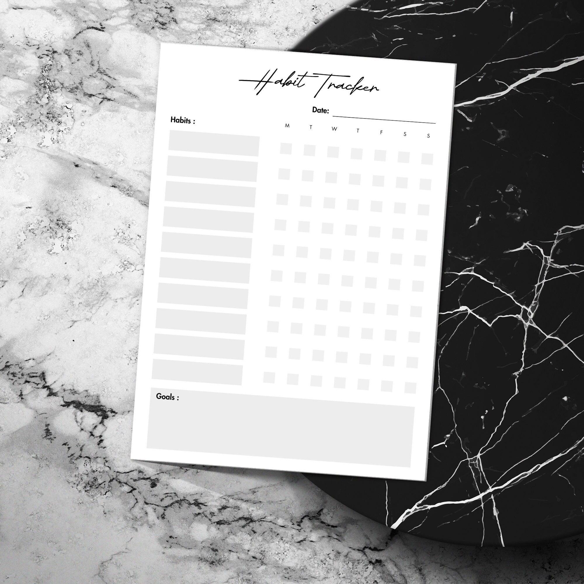 Weekly Habit Tracker Printable 7 Day Habit Tracker Habit Tracker ...