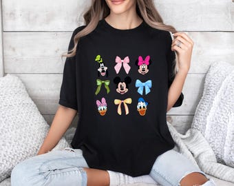 Disneyworld T-Shirt: Minnie Bow & Mickey Friends Coquette Tee