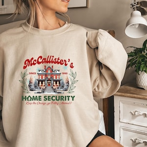 McCallister Home Security Sweatshirt, Christmas Movie Sweater, Funny Christmas Sweatshirt, McCallister Shirt, Christmas Gift, Xmas Movie