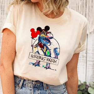 Wrong Park Shirt, Disney Shirt, Disney Wrong Park Shirt, Mickey Shirt, Dinosaur Shirt, Dinosaur Cartoon, Tyrannosaurus Shirt, Tyrannosaurus
