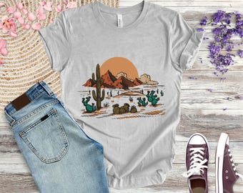 Cactus Desert Scene Shirt: Arizona Road Trip Tee