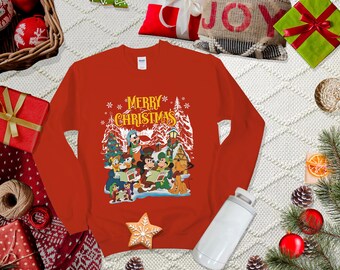 Vintage Mickey and Friends Christmas Sweatshirt - Disneyland Tee
