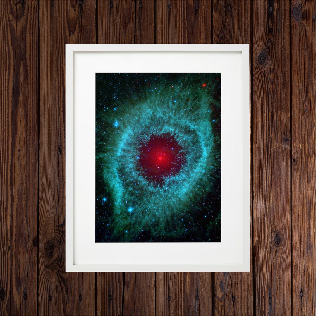 Space Wall Art 40x50 Cm Helix Nebula Ready to Hang Framed Etsy