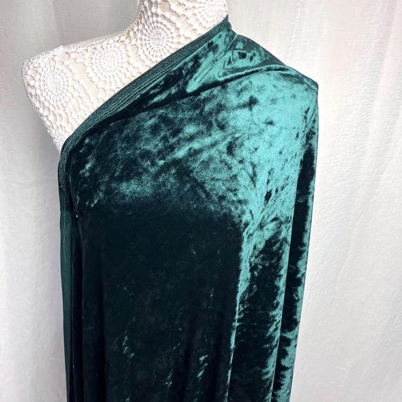 green velvet dress fabric Stretch Knit Velvet in Golden Green – Fiddlehead Artisan Supply main image 0