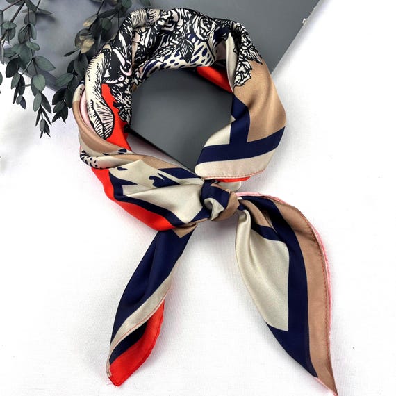 Horse print Silk Scarf The Scarf It Down - Horse Around | MOTHER DENIM main image 4