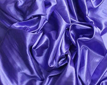 purple shiny satin fabric, lining dress material