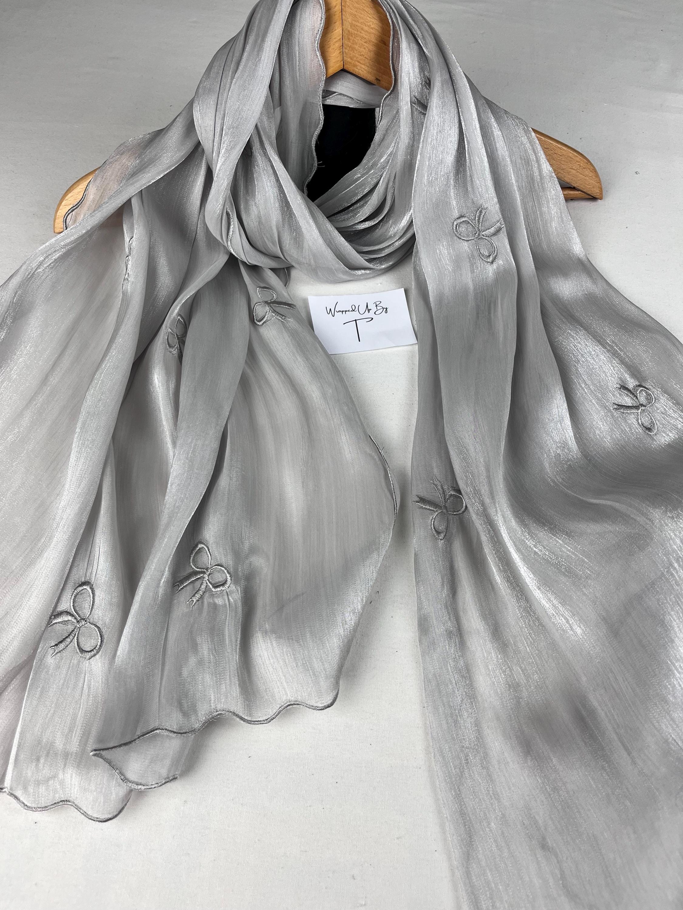 Silver Evening Shawl - Etsy Silver Evening Shawl - Etsy