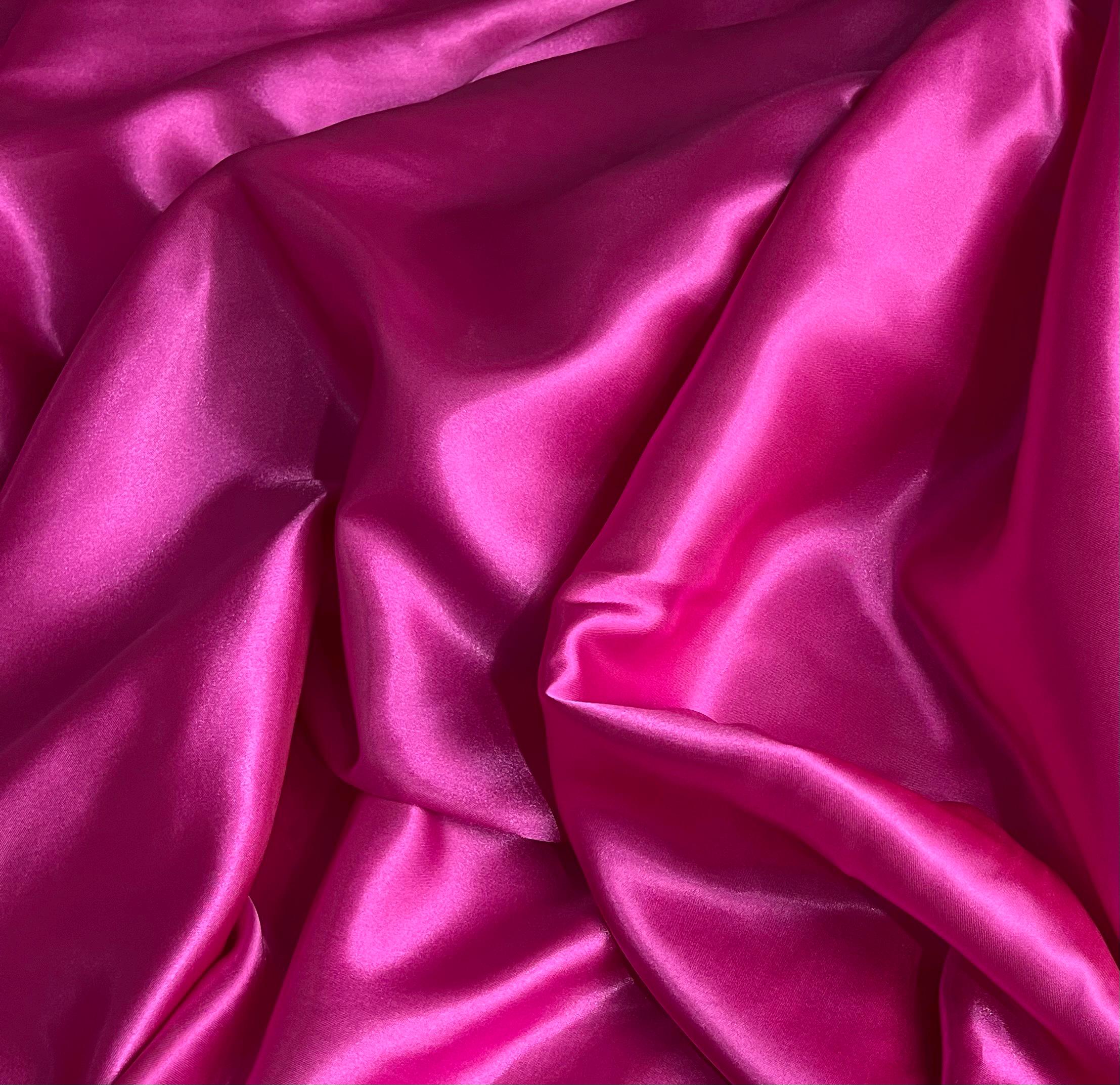 Pink Linbin Pink Shiny Satin Fabric, Lining Dress Material - Etsy