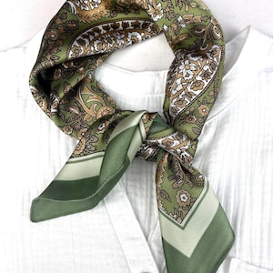 Lot De 5 Foulards Longs Dégradé Vert - Mousseline De Soie Style Élégant - 170 X 70 Cm