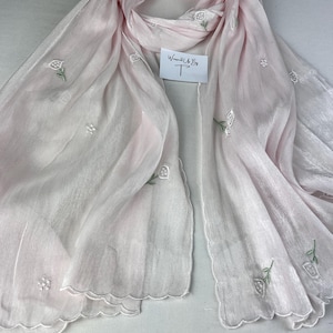Light pink shimmer party scarf, shimmer shiny wedding wrap shawl, gift for her,