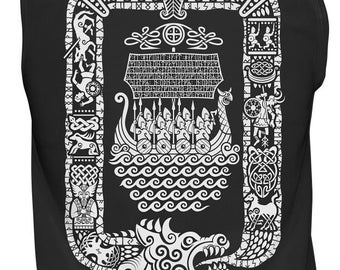 Drakkar a Valhalla Camiseta sin mangas | Camisa musculosa | vikingo | Lancha | Regalo | padre | Hermano | hijo | Vela | Tripulación | Club Náutico Valhalla