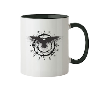 Raven magic - two-tone mug | cup | Viking | protection | raven | gift | Father&#39;s day | birthday | Viking king | Viking