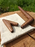 Tepi and Kuripe set made of walnut wood | Rapé applicator | handcrafted