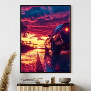 Retro Road Trip Poster Prints - Digital Download | Perfect Printable Wall Art for Vintage Travel Enthusiasts | hyper realistic retro Art