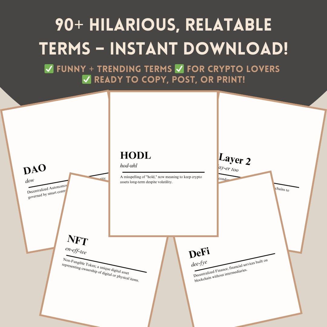 Crypto Wall Art Bundle | 90+ Cryptocurrency Definition Posters | Bitcoin,  Blockchain, NFT Minimalist Prints | Digital Download - Etsy New Zealand