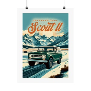 International Harvester Scout ii| Wall Art | Husband Gift | His Birthday | Fathers Day | Auto Art truck off road Scout 2