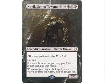 1x Foil Full Altered Art K'rrik, Son of Yawgmoth (non-foil Into