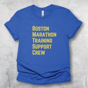 Boston Marathon Training Support Crew Tshirt or Sweatshirt, Running Support Crew T-shirt, Running event supporter gear, 0.0