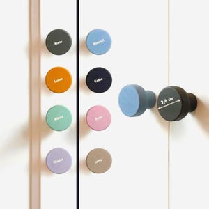 Knaufi - Handbemalter Holz Knäufe verschiedene Farben - Set für Schränke, Türen, DIY Projekte, Küche, Kabinen, Kinderzimmer