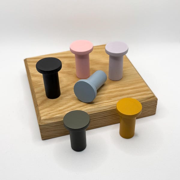 Wooden wall hooks for children's rooms, also suitable for adults - Handmade, Montessori, children's hooks, coat rack, modern