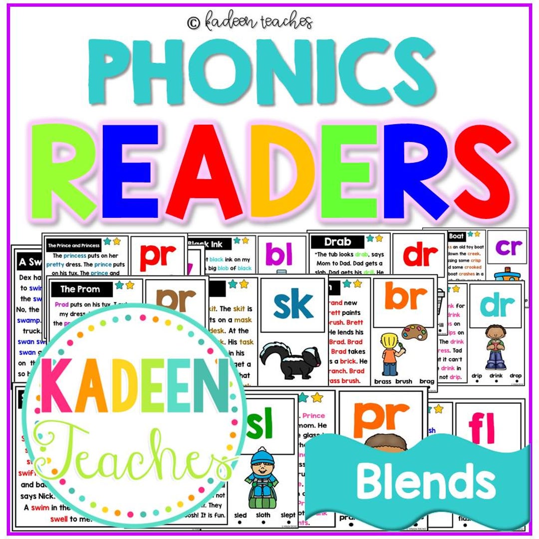 Decodable Phonics Readers- Blends (science of Reading Aligned) - Etsy