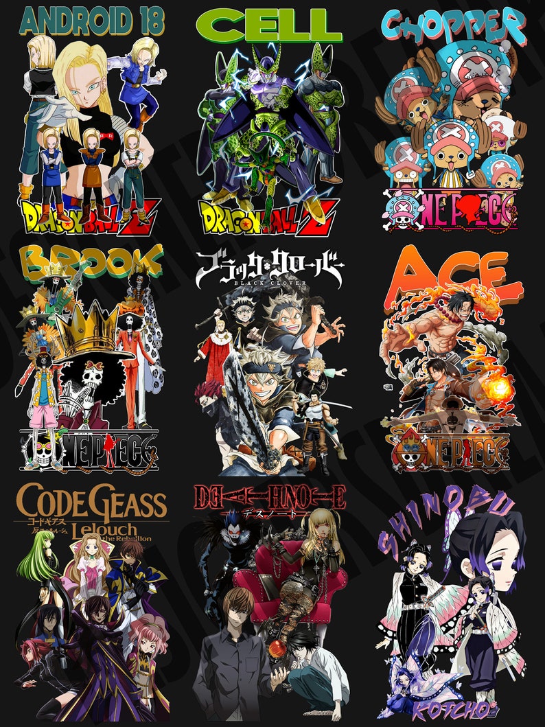 2000 New update Anime T-shirt design for clothing business and personal use zdjęcie 5