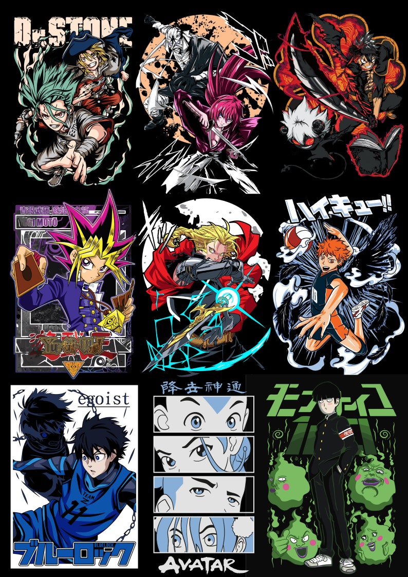 2500 New Premium Anime T-shirt design for clothing business and personal use and 1800 Design Freebies Highly Recommended zdjęcie 5