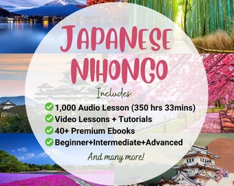 Apprenez le japonais de manière professionnelle - Le package ultime pour l'apprentissage du japonais (audio-vidéo-ebook)